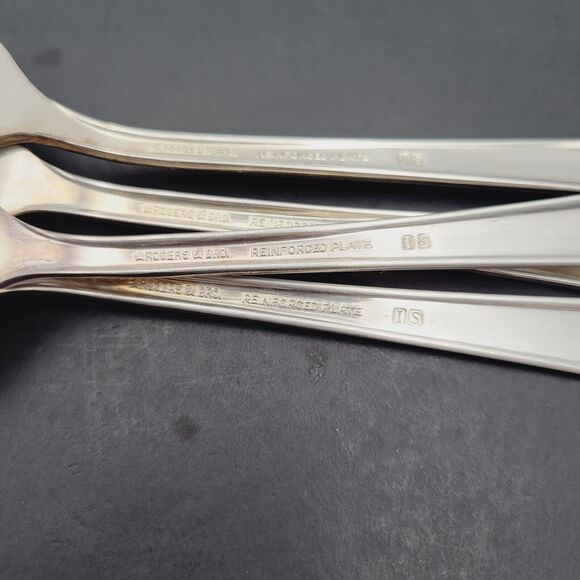 Set 4 Rogers STARLIGHT 50's International Reinforced Plate Flatware Salad Fork - Picture 5 of 8
